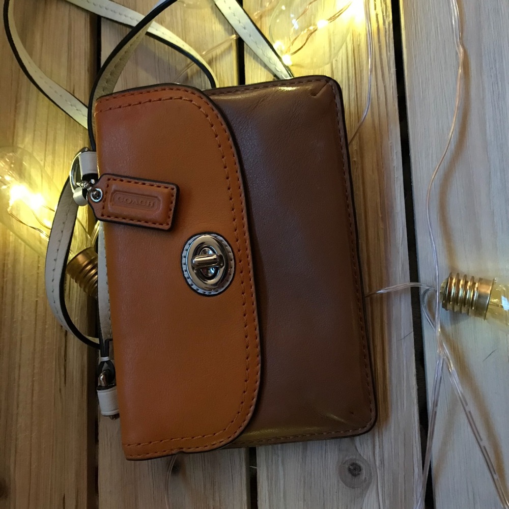 Authentic all leather coach crossbody